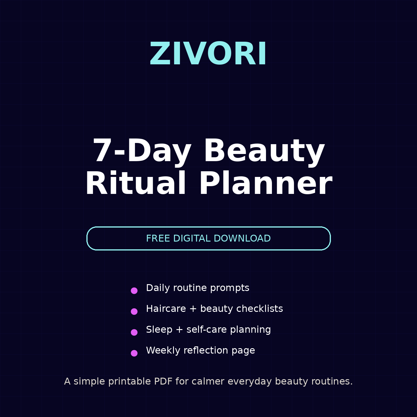 The Zivori 7-Day Beauty Ritual Planner